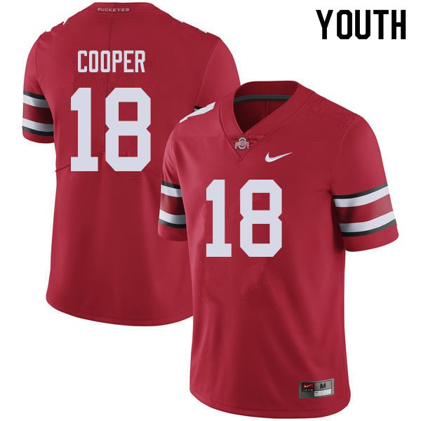 Ohio State Buckeyes #18 Jonathon Cooper Youth College Jersey Red